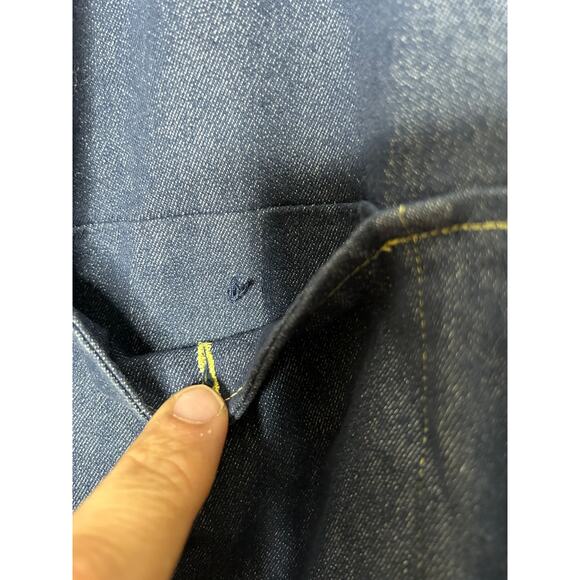 Women’s Size 2XL Montique Denim Button Up Shirt Jean Cotton Blend Shirt - Picture 3 of 5